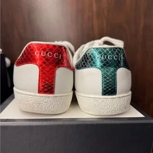 Gucci | Shoes | Gucci White Sneakers With Red And Green  display picture 1